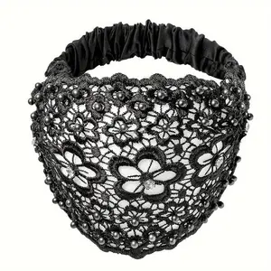 3 Piece Set Boho Chic Crystal and Pearl Decorative Women's Wide Headband Luxury Hair Accessories for Weddings Vacations and Everyday Style Boho Bandeau Headbands