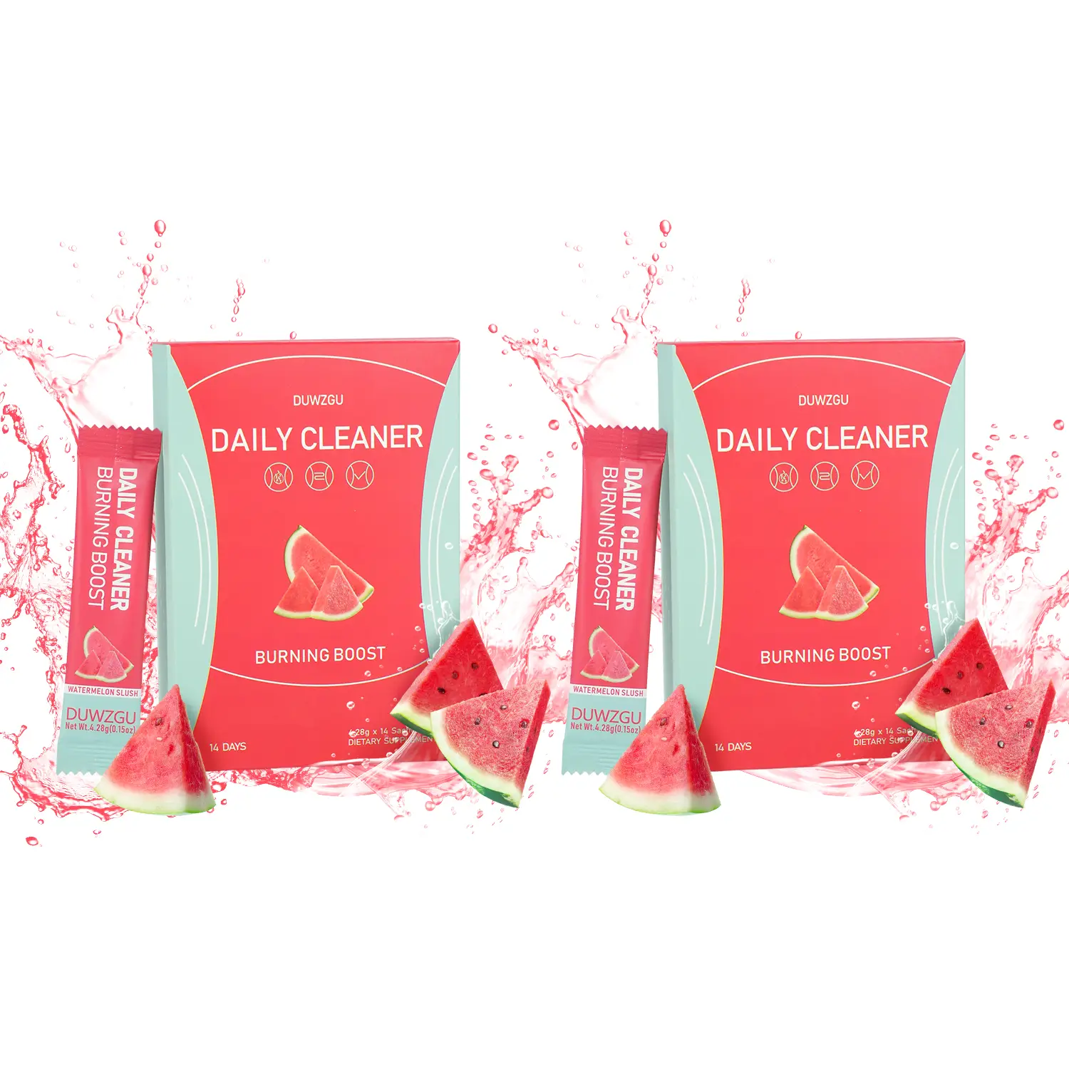 Daily Cleanse Probiotic Powder Watermelon Flavor to Support Intestinal Digestion and Immunity - Natural Daily Dietary Supplements