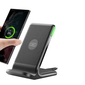 Wireless Charger, 15W Fast Qi-Certified Wireless Charging Station with Sleep-Friendly Adaptive Light Compatible with iPhone 15 14 13 12 Pro XS 8 Plus Samsung Galaxy S23 S22 S21 Note 20 Google etc