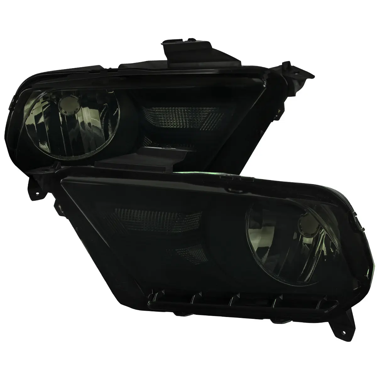 2010-2014 Ford Mustang Factory Style Headlights (Black Housing/Smoked Lens)