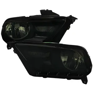 2010-2014 Ford Mustang Factory Style Headlights (Black Housing/Smoked Lens)