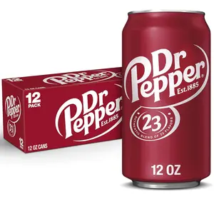 Dr Pepper Soda Beverage, 12 fl oz Cans, 12-Pack