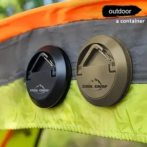 Magnetic Camping Hook, Durable Abs & Stainless Steel, No Drilling Required, Ideal for Tent Lights, Camp Lanterns