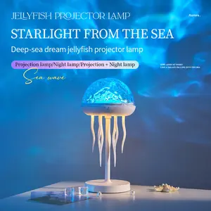 Portable Mini Round Jellyfish Lamp, Adjustable Atmosphere Light, 7 Color Changing Jellyfish Lava Lamp, Quiet Design, Novelty Lighting, Ideal for Home Office, Perfect Gift for Kids & Adults