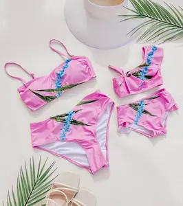 Corys Colorfast Quick-drying Mommy and Me Two Piece Swimsuit