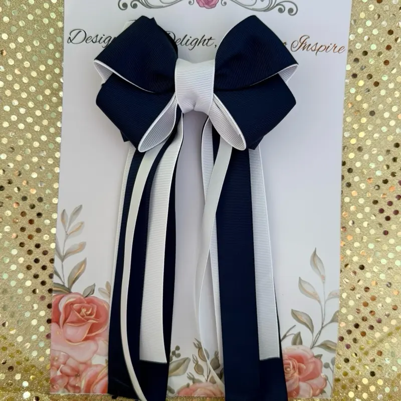 Midnight Elegance Hair Bow