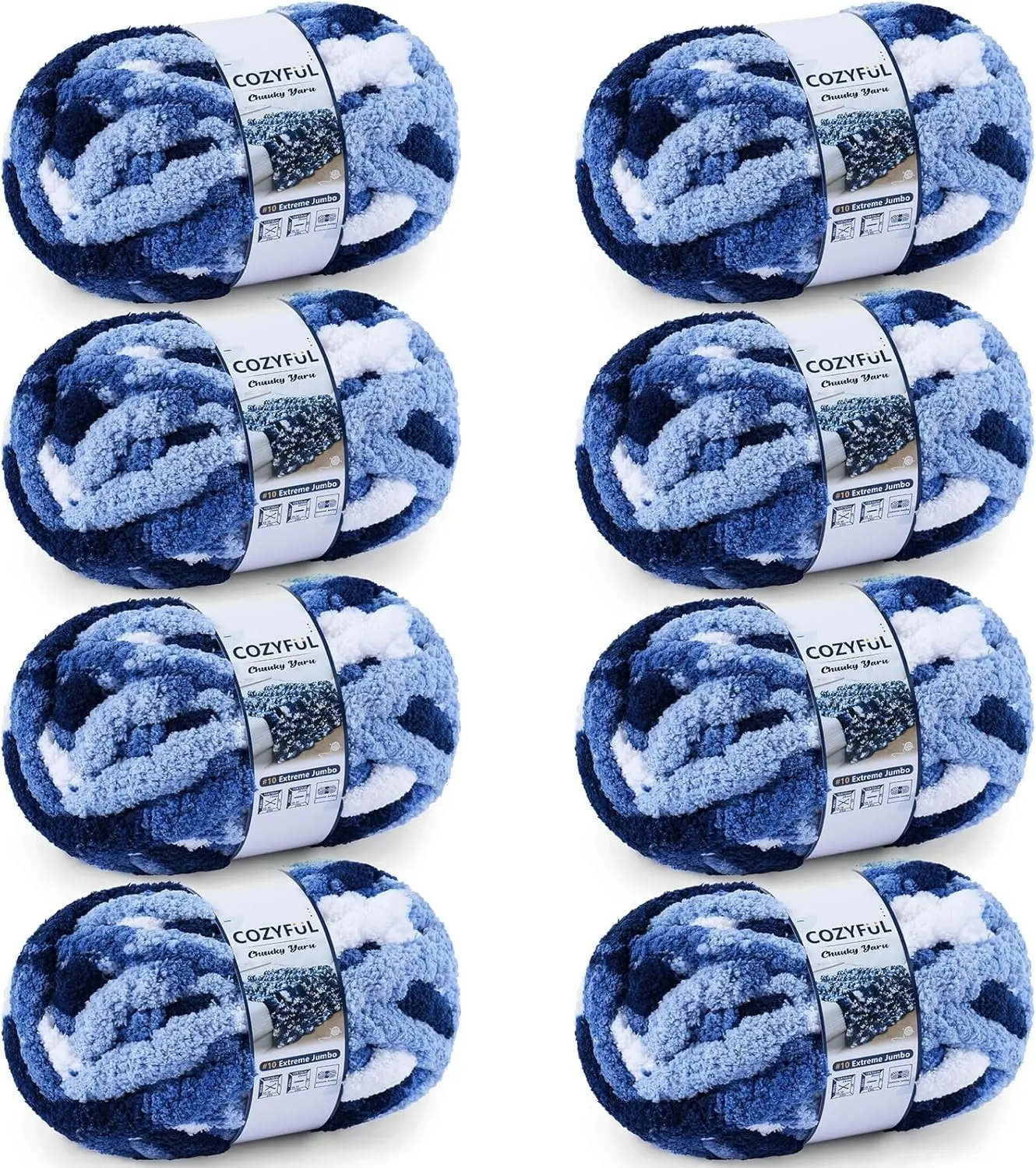 Multi Blue & White