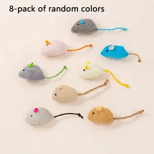 8 Cat Mouse Shape Toys (random Colors), Fun Interactive Anxiety Relief, Enhance Pet Happiness, Extend Playtime, Perfect for Cats