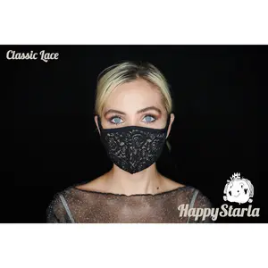 Elegant Floral Lace Fashion Face Mask – 3 Pack