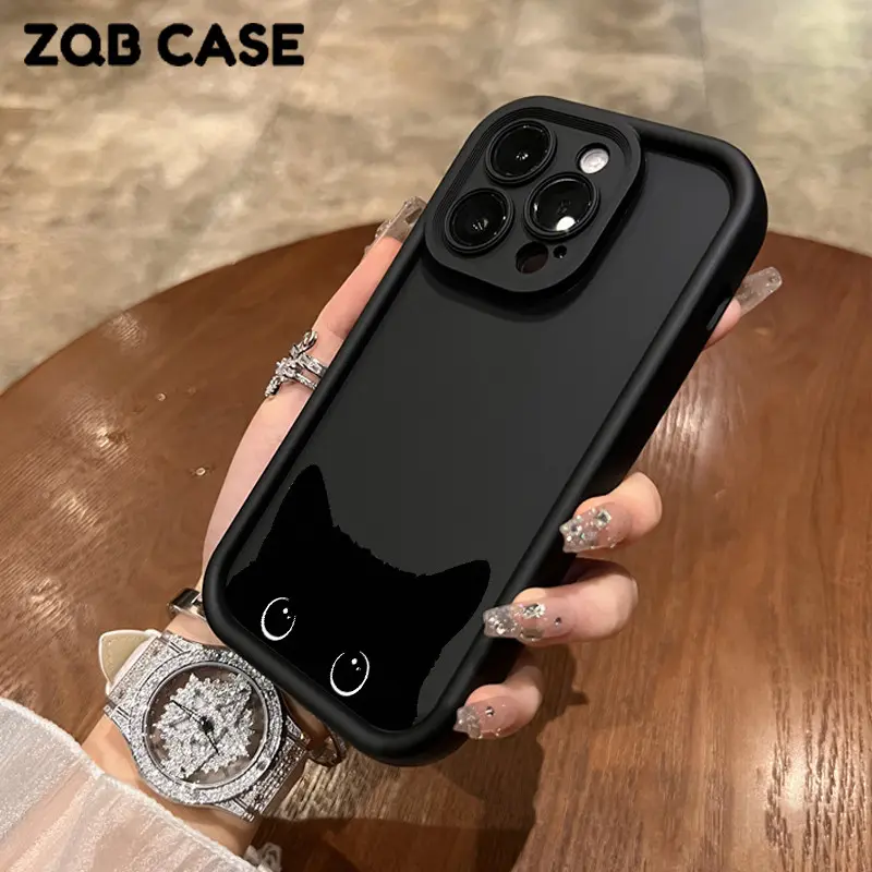 Hide the Kitten Pattern Soft TPU Rubber Casing for iPhone 17 Pro Max,16,16e,15,14 Plus,13,12 Mini,11,Air,X,XS - Smartphone,Cellphone,Handheld Devices Cover with 2D Printing,Camera Protection,Rugged Design,Gift Option