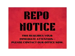 Fake Repo Notice Prank Postcard - Hilarious Anonymous Gag Mail for Friends Family Coworkers Neighbors and Roommates - Realistic Design for Immediate Panic and Laughter