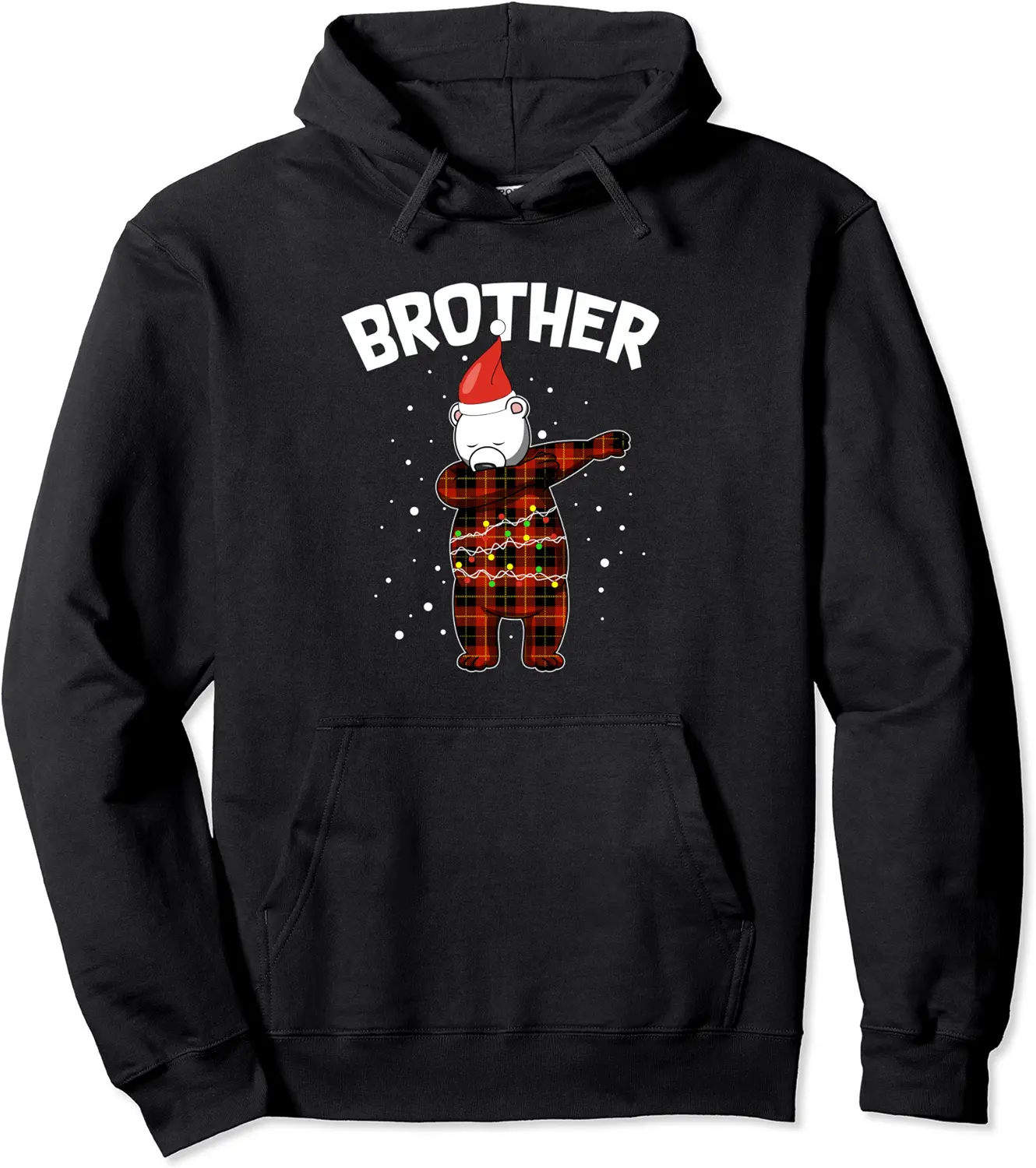 Brother Bear Dabbing Plaid Pajama Lights Matching Family Pullover Hoodie - Sabrinasmitl Shop 52B081WYZ7H9