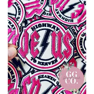Jesus Highway To Heaven Patch, Christian Hat Patch, Embroidered Patch, Trucker Hat Patch, Iron On, Trendy Hat Patch, Patch