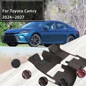 LHD Car Floor Mats For Toyota Camry XV80 2024 2025 2026 2027 Mat Rugs Carpet Full Set Auto Interior Part Accessories Car Interior Accessory