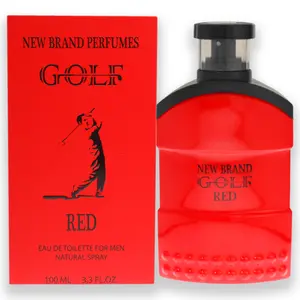 New Brand Golf Red Men's Fragrance - 3.3 oz EDT Spray, Spicy Accents Scent, Men's Cologne Perfume