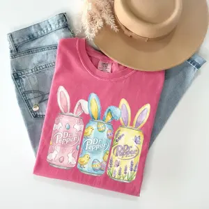Comfort Colors Easter Soda Can TShirt, Funny Bunny Tee, Easter Drinks Tee, Soda Lover Gift,  Spring Top, Cute Bunny Tshirt