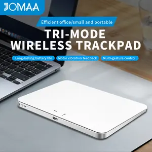 JOMAA Magic Trackpad 2.4G Tri-Mode Touch Mouse Bluetooth Touchpad Mouse Rechargeable Wireless/Wired Touchpad for Laptop iPad IOS Mac Windows