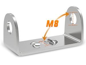 Nilight 2PCS Stainless Steel Mounting Base Brackets Adjustable Mount Bracket Kits for Round and Square 4.5Inch 27W 42W LED Light Bar