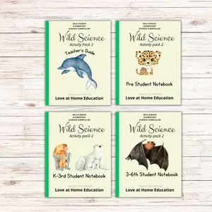 Wild Science Activity Pack 2: 20 lessons (21-40) for K-6th grade  now with book and show list Visual Learning Tools Sketch Books