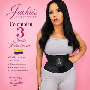 3 Elastic Colombian Waist Trainers for Workout