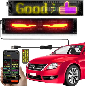 LED Soft Screen, Bluetooth, App Control, Flexible, Programmable Custom Text Pattern Animation Scrolling Display, USB 5V Signage, Suitable for Cars, Stores, Parties, Bars, Hotels, Concerts Decoration Dashboard