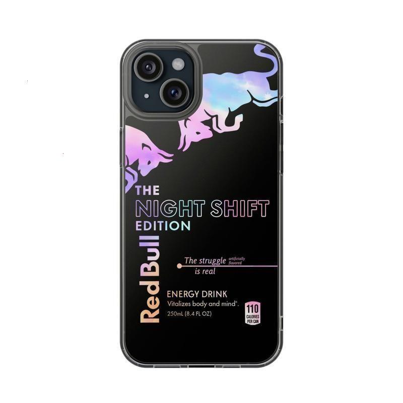 RedBull Night Shift Holographic Phone Case Compatible with iPhone 7, 8, X, 11, 12, 13, 14, 15, 16 17 & Samsung Galaxy S21, S22, S23 & S24 S25 series