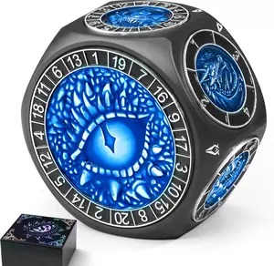 8-in-1 Dragon Spinner Metal Dice Set – with full D4-d20, 3D Monster Engravings & Durable Smooth Spinning – Perfect Gift for TTRPG, D and D Dungeons and Dragons PlayersGifts