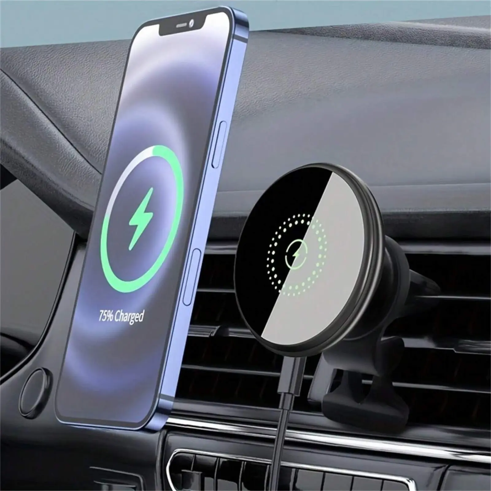 Magnetic Wireless Car Charger Mount - 20W Max MagSafe Magnetic Chargers, Fast Wireless Charging Dock, Air Vent Holder for iPhone 17 Pro Max 16 15 14 13 12