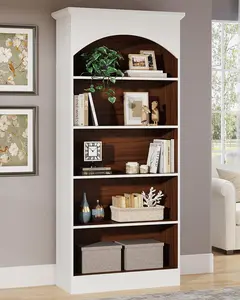 Tribesigns 70.9" 5-Shelf Tall White Bookcase for Living Room,Home Office