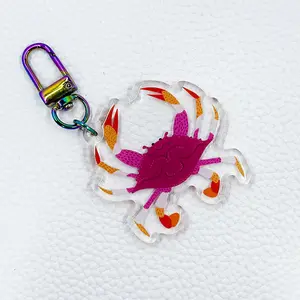 PRIDE Crab Acrylic Keychain - Lesbian