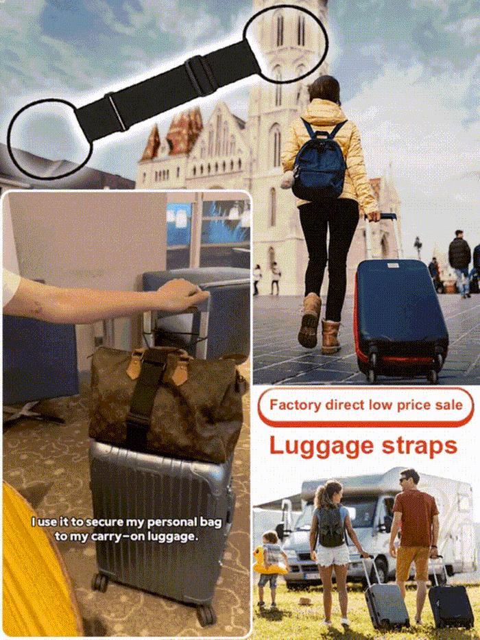 2pack Multi Use Strong Adjustable Luggage Connector Straps For Suitcases Rainbow Travel Straps Secure Organize Anti Theft Straps