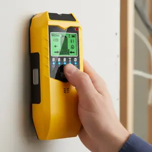 5-in-1 high-precision wall scanner, professional-grade metal wire and pipe detector, multi-mode depth sensor LCD digital display positioning.