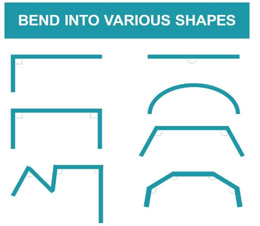 Flexible Curved Ceiling Track for Curtains, Room Divider Curtain Track System (9.8FT) Curtains are not included