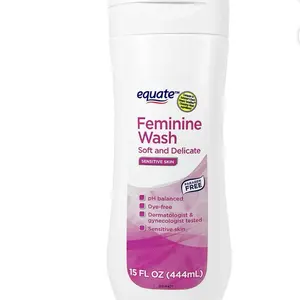 Equate Feminine Cleansing Wash Sensitive Skin 15 fl oz pH-Balanced for Sensitive Dye free Paraben Free Gentle Cleanser