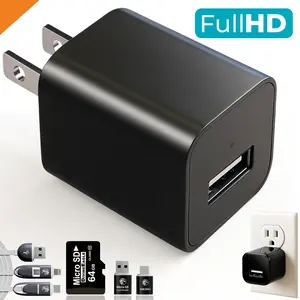 Charger with Full HD Camera - Premium 1080p Mini Cam with Motion Detection for Home Security, Perfect for Pets and Indoor Monitoring
