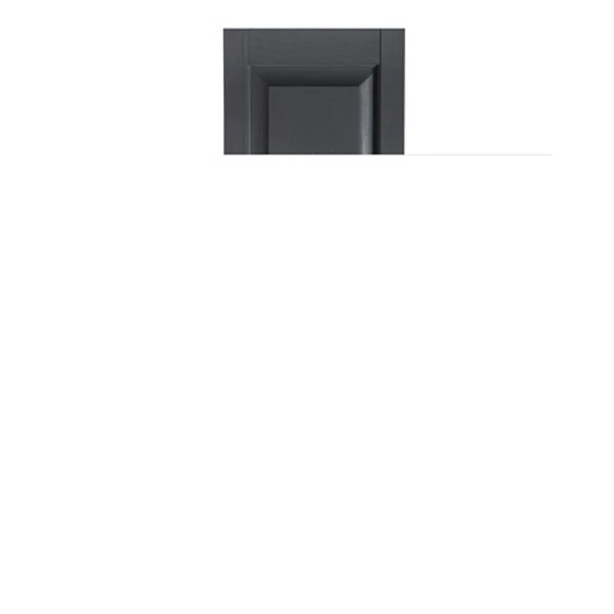 212 MAIN Premium 100% Color-Thru Polypropylene 1-Piece Raised Panel Exterior Window Shutter with Center Mullion, Dark Gray 15x67in (IR521567007) - Fade-Resistant, Maintenance-Free, Exterior Fit for Baby Homes, Enhances Curb Appeal