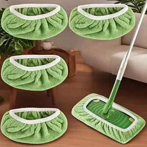 Reusable Microfiber Mop Pads Compatible with Swiffer Sweeper, Dry and Wet Mops, Washable Replacement Mats, Microfiber Mops Refills for Multi-Surface Hardwood Floor Cleaning, Flat Mop Pads