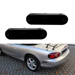 2PCS Smoked Lens Front / Rear Side Marker Light Housing For Mazda Miata MX-5 1990 1991 1992 1993 1994 1995 1996 1997 1998 1999 2000 2001 2002 2003 2004 2005  Replace OEM NA01515FX,8BN1-51-120