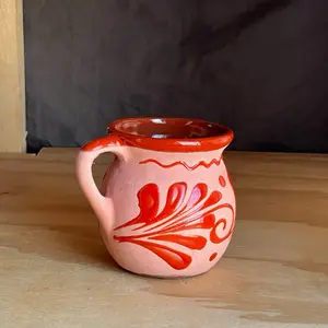 Clay Cups | Mexican Clay Mugs | Coffee Mugs | Jarrito  Mexicano | Tazas Artesanales | Traditional Mugs Handmade Drinkware