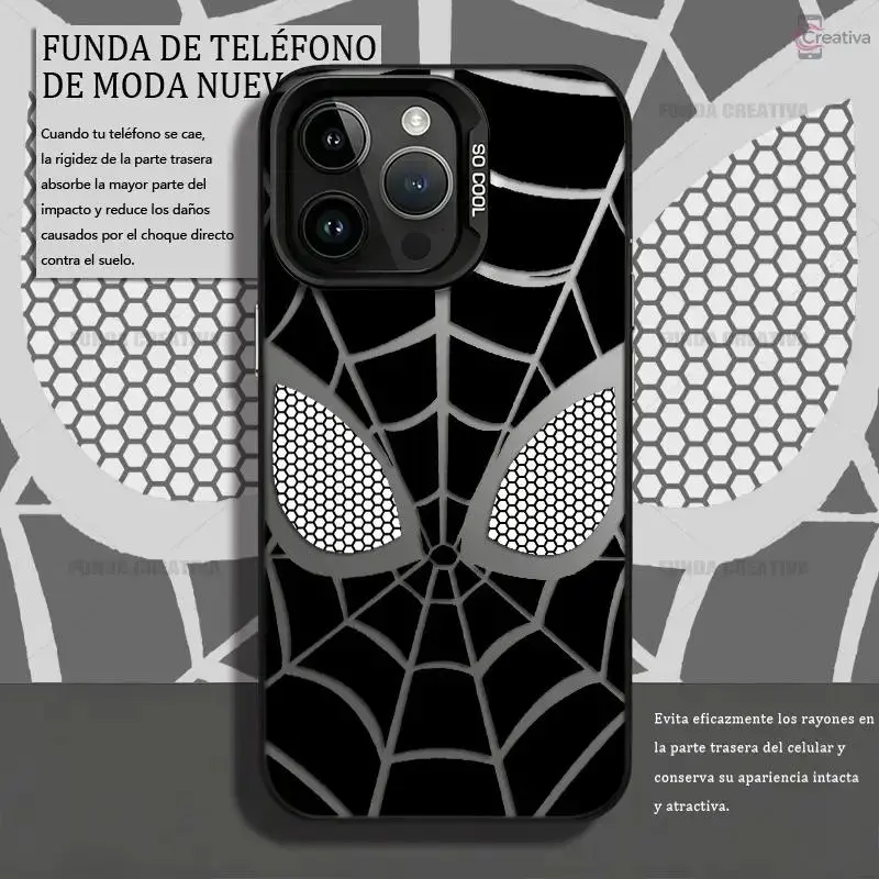 Anti-Shock Rigid Case, Cool Spider Hero Mask Art for Boys Men, Supports iPhone 17 Air 16 Pro Max 15 Plus 14 13 12 11 & Samsung Galaxy S23FE/22/26/24/25
