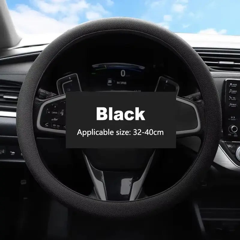 Non-Slip Silicone Steering Wheel Cover, Elastic Anti-Slip Sleeve for 32-40 cm Steering Wheels, Car Interior Decoration Accessory, Steering Wheel Accessories, Auto, Automotive