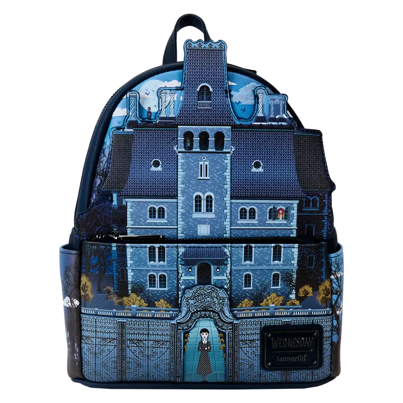 Loungefly Wednesday Nevermore Academy Castle Glow Mini Backpack