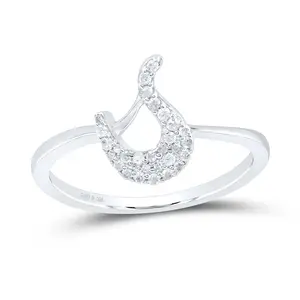 1/8Ctw-Nat Dia P1 Gift Initial "S" Ladies Ring (1.77 grams)