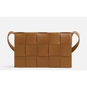 Leather woven handbag - traditional