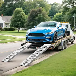 OEDRO 2pcs 6000lbs 60" x 12" Aluminum Trailer Ramps, Heavy Duty Loading Ramps for Car ATV Truck Auto Hauler with Knife & Hook Ends