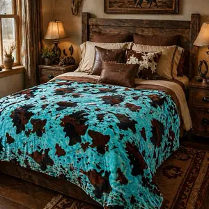 Western Bedding King size soft and plush flannel blanket Western Bedding King size soft and plush flannel blanket