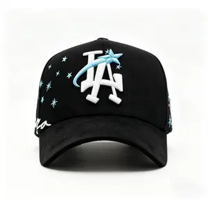 2026 black and blue LA New York cool hip-hop style luxury baseball cap, fashionable hat, adjustable and multifunctional, made of high-quality fabric