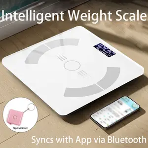 Smart Bluetooth-compatible Body Fat Scale, High Precision Electronic Health Monitor, Supports APP Sync, Home Use, Dormitory, Weight Loss