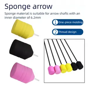 EVA Foam Arrow Tips – Replaceable Sponge Heads for Recurve & Compound Bows, Archery Tag/CS Games, Indoor/Outdoor