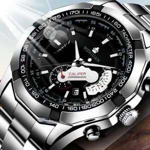 New waterproof luminous fully automatic men's watch for male students, Korean version, trendy and fashionable quartz watch, domineering men's watch